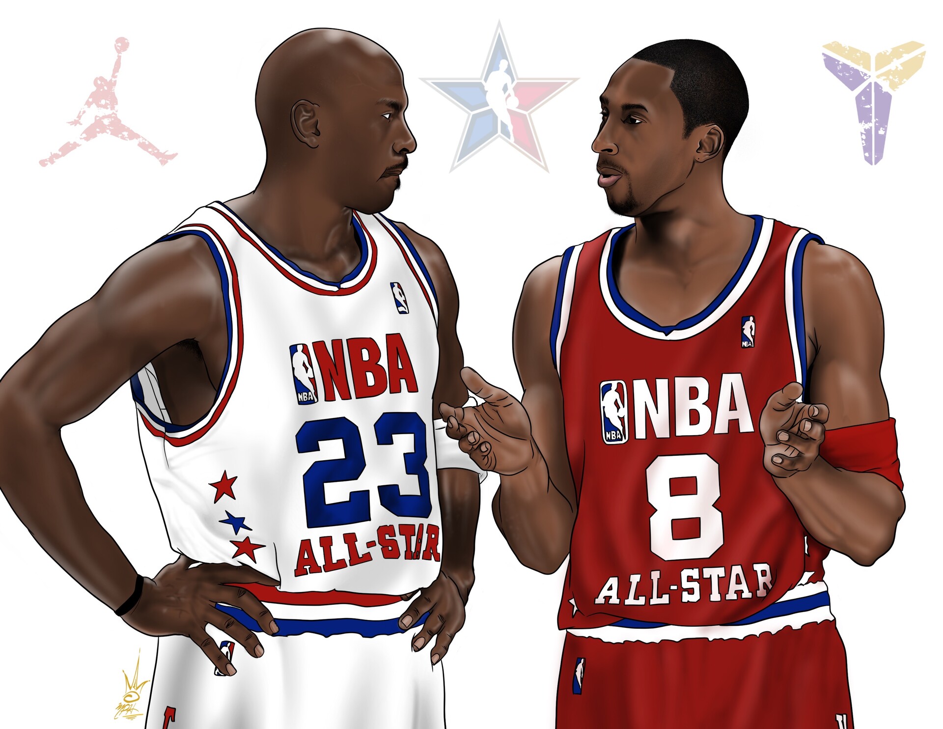 ArtStation - Jordan and Kobe 1997 All-Star game