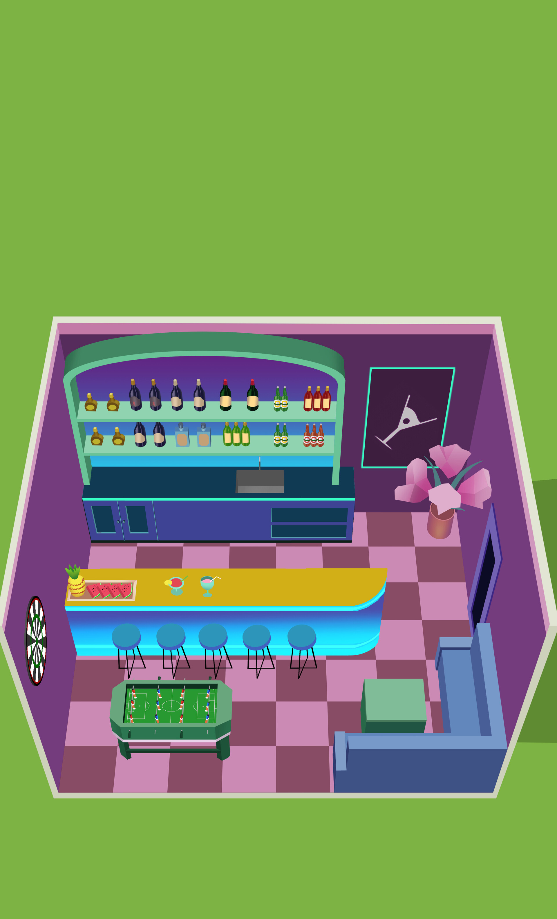 ArtStation Drawing Bar Top view