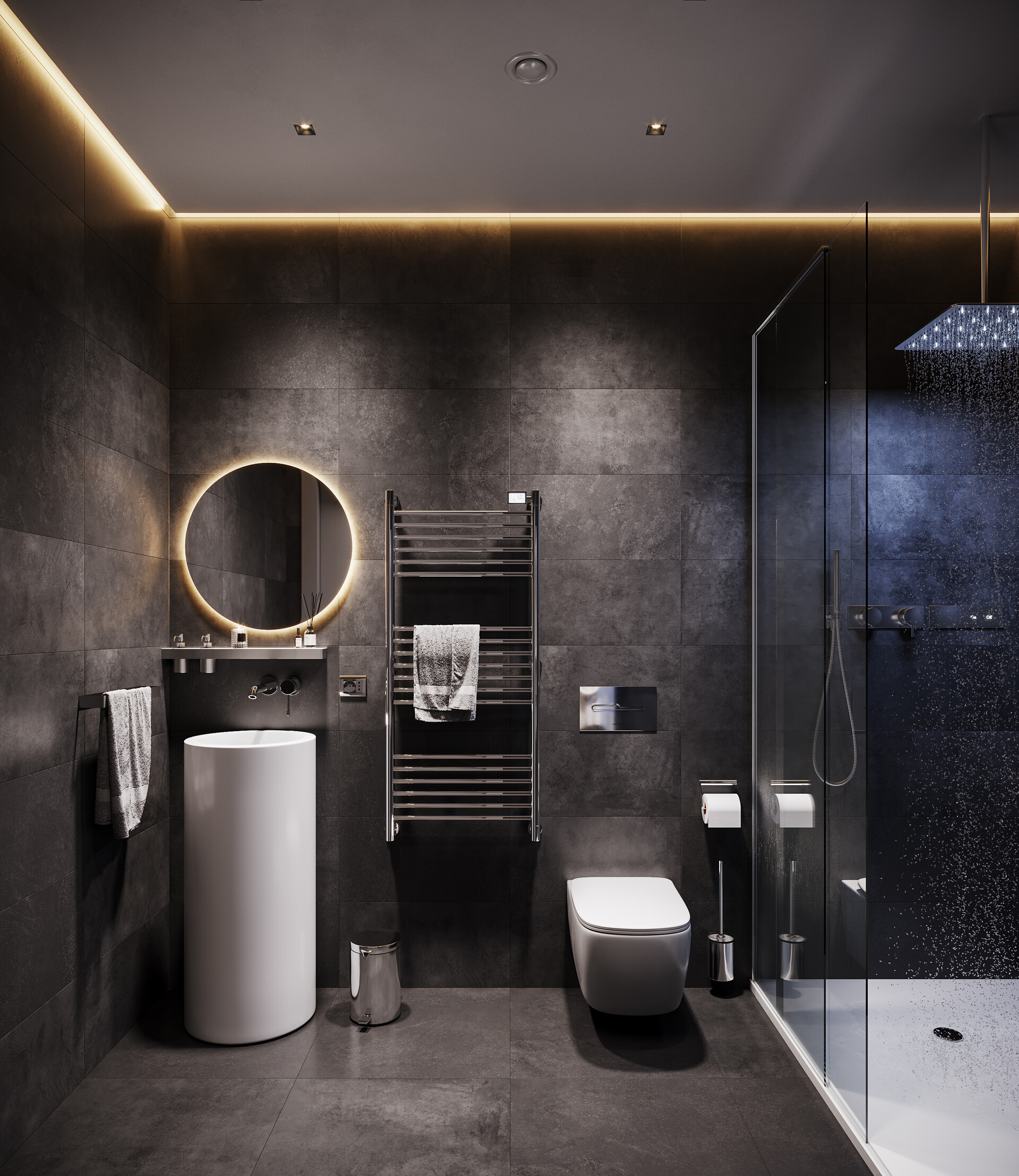 ArtStation Black Bathroom