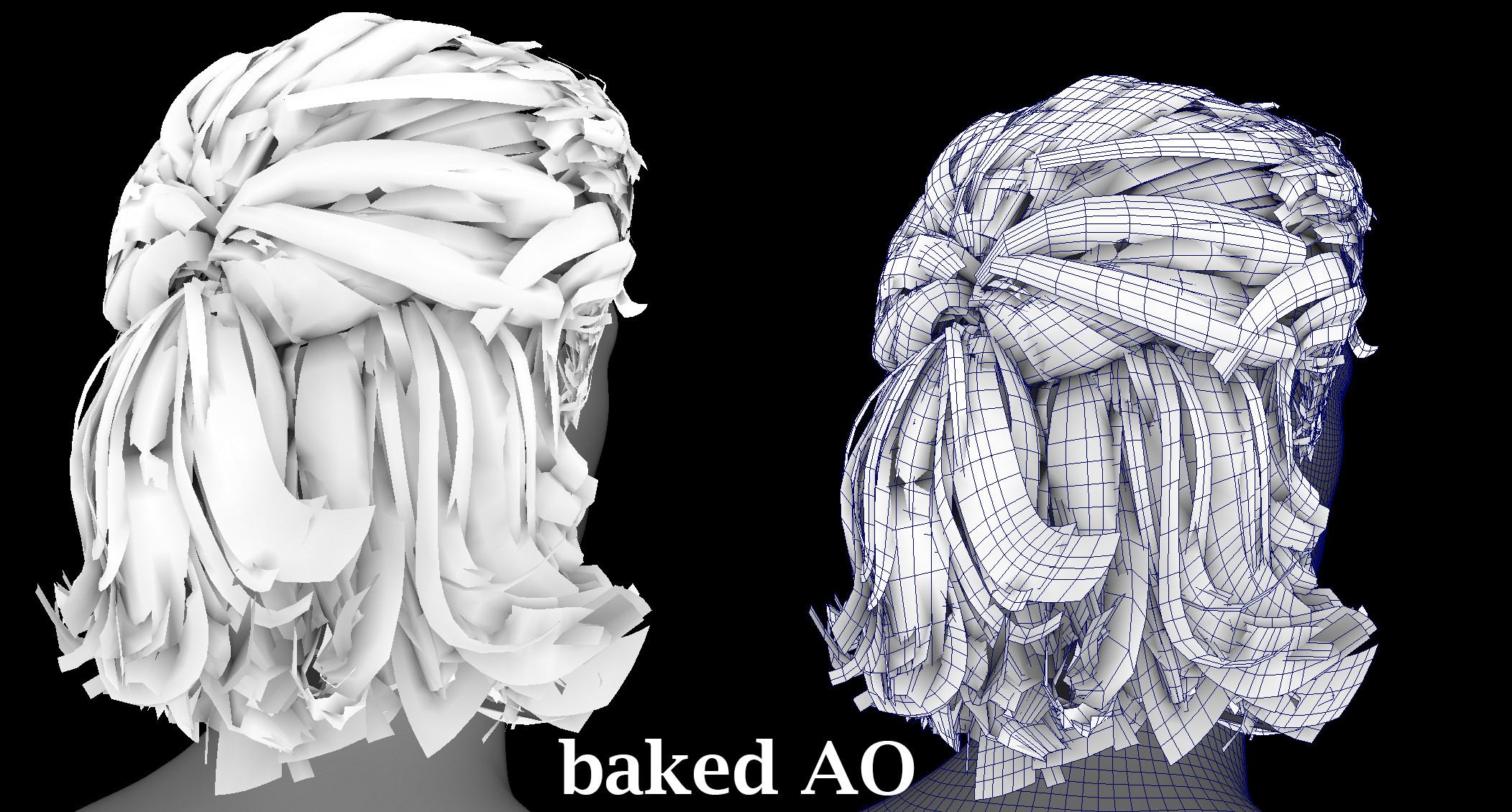 Baked the AO to the vertex colors. 