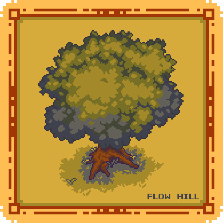 Pixel art large tree