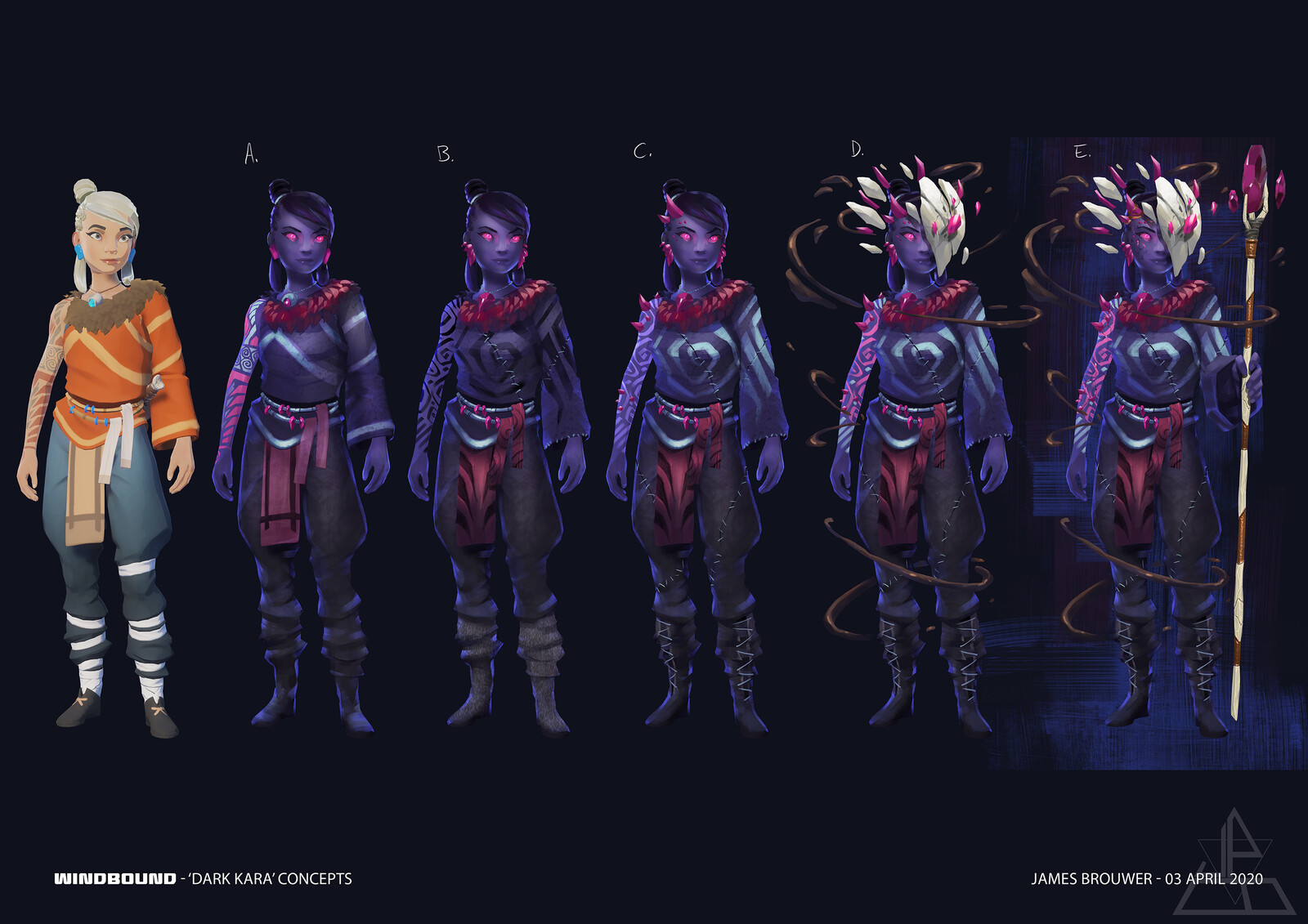 Windbound DLC concepts - original character design by Alex Allen, model by Dean Ferguson.