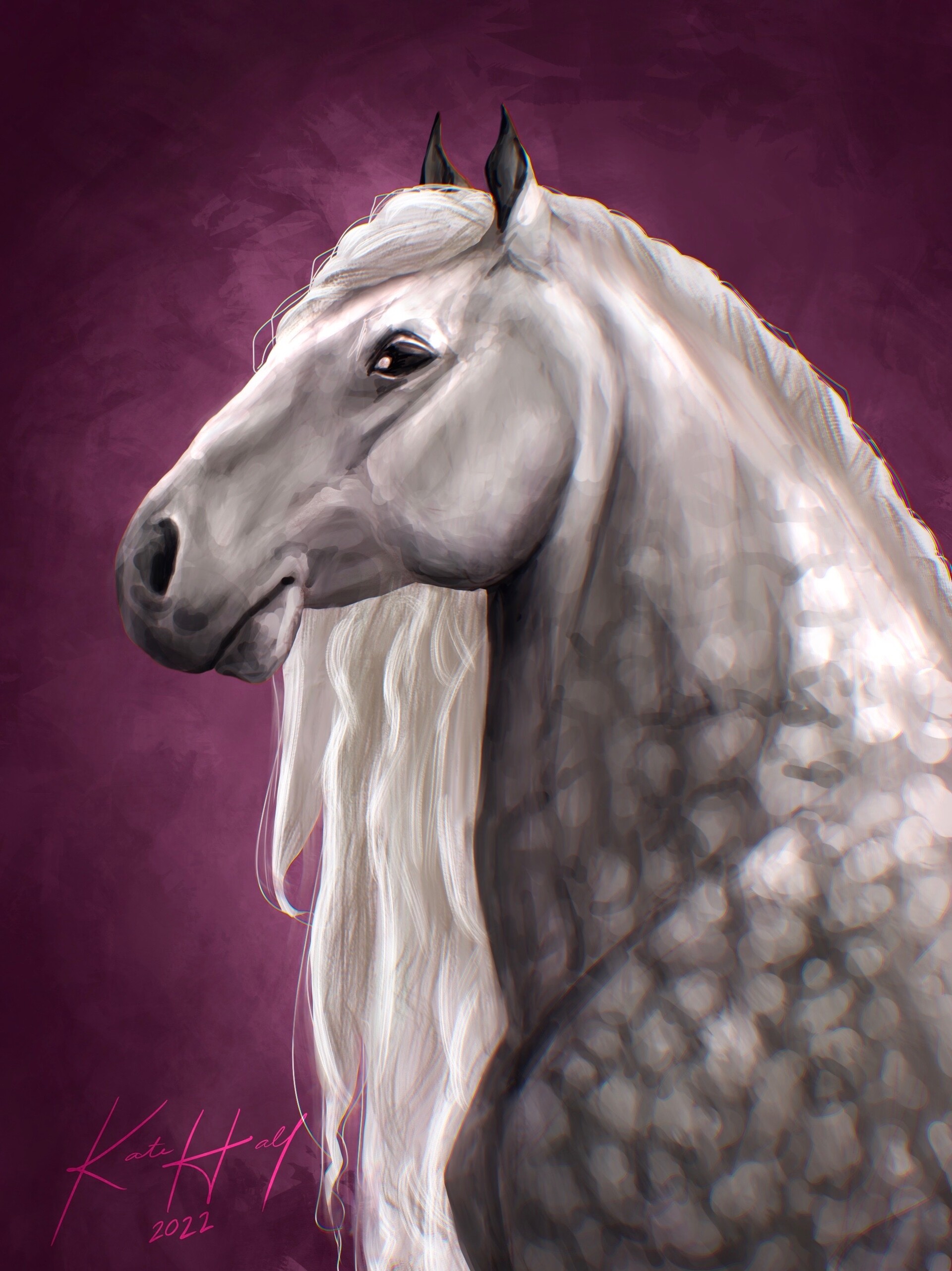 ArtStation Caspian Percheron Horse