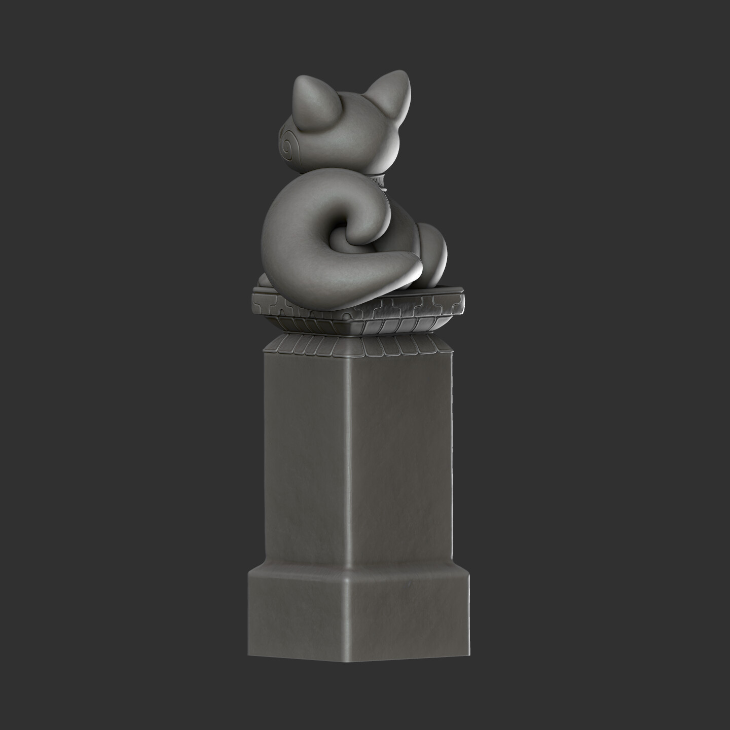 Back of the highpoly sculpt