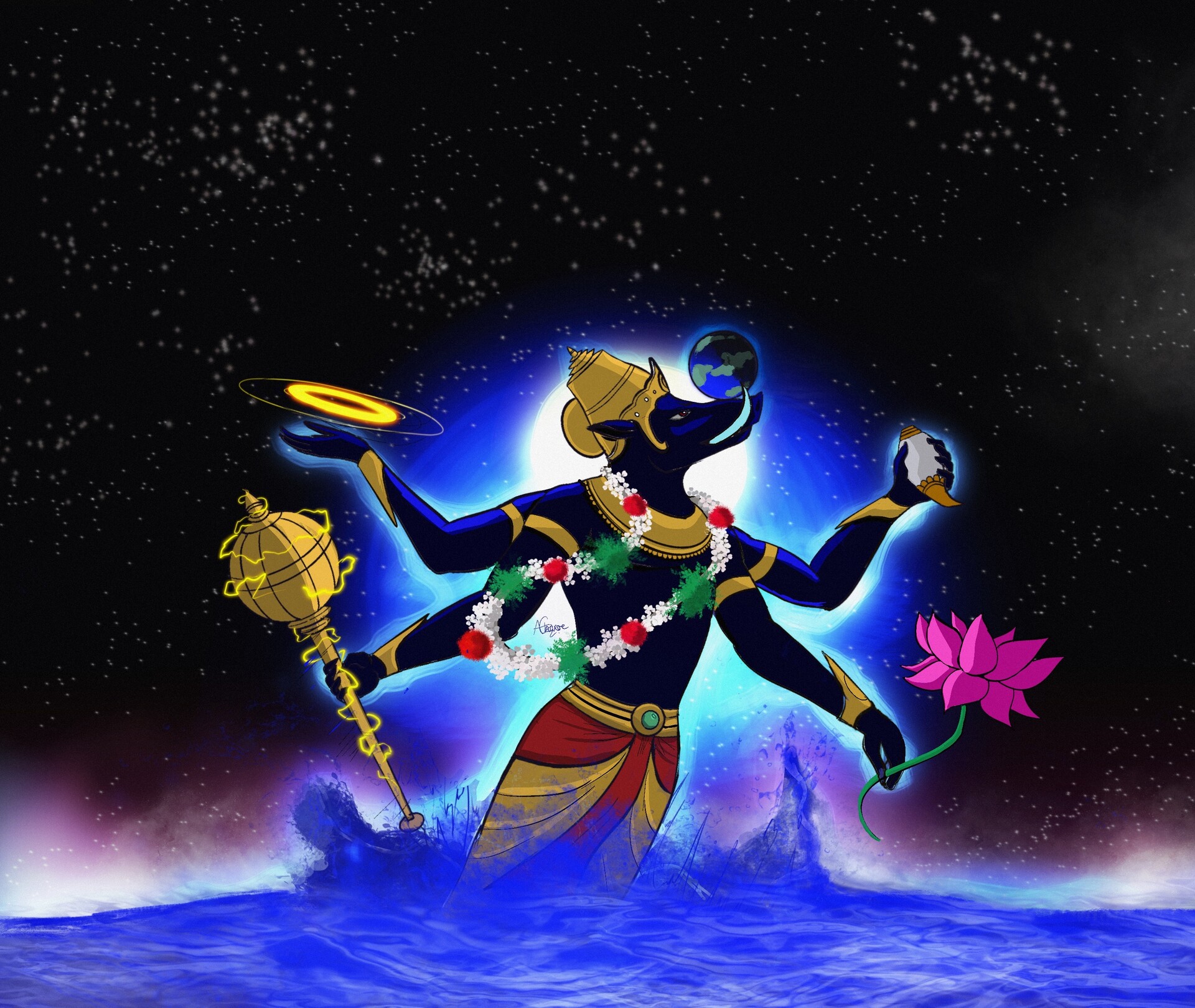 ArtStation - Varaha The Boar Avatar of Vishnu