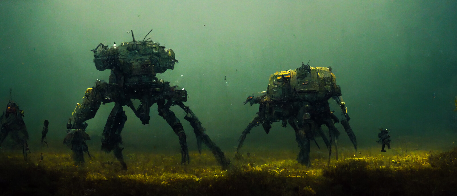 CRABS. Centurion Robotics Autonomous Benthic Scouts. 
The CRABS originally designed to sit on the ocean floor and monitor enemy fleets during the Last War. Repurposed as autonomous research machines. They discovered the Dark Reef. 
