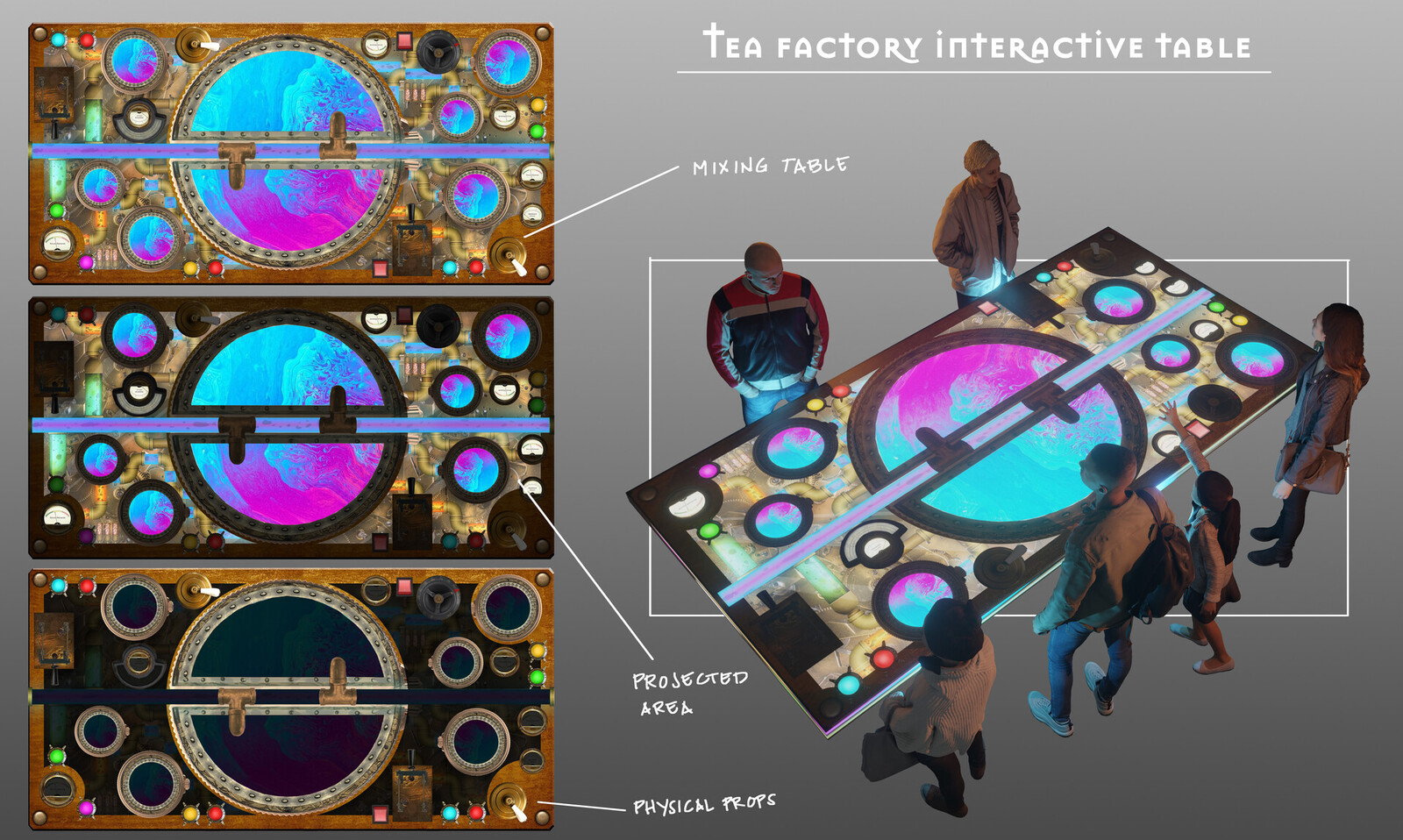 Real Life Tea mixing table concept 1