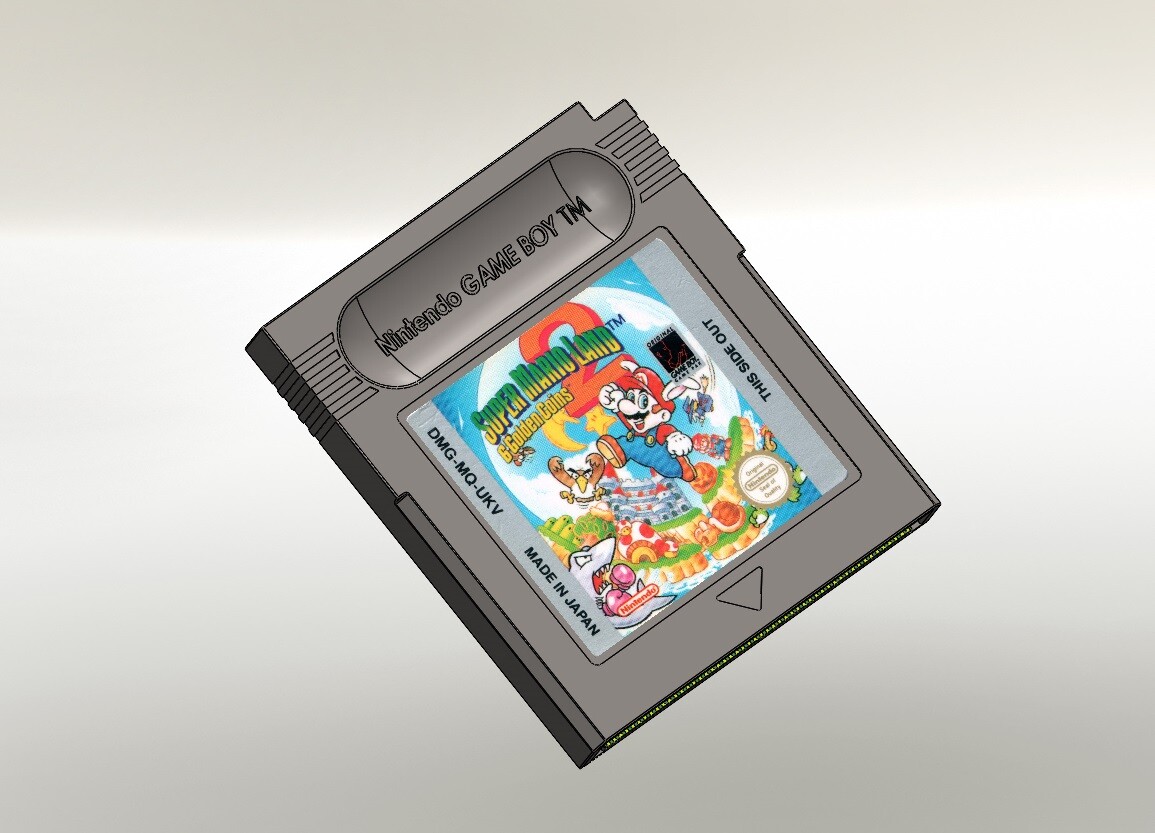 patron ris Habitat ArtStation - Game Boy Cartridge - Super Mario Land 2