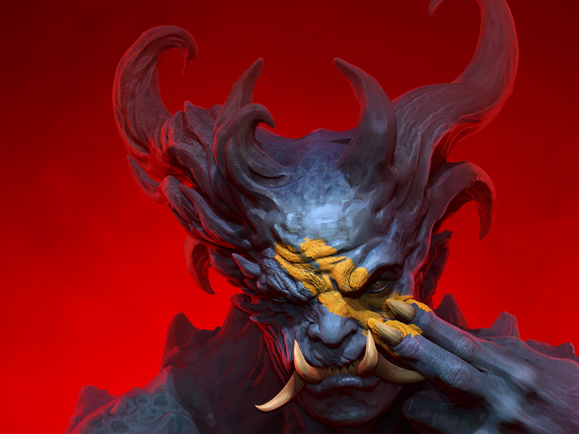 ArtStation - Demon War Paint