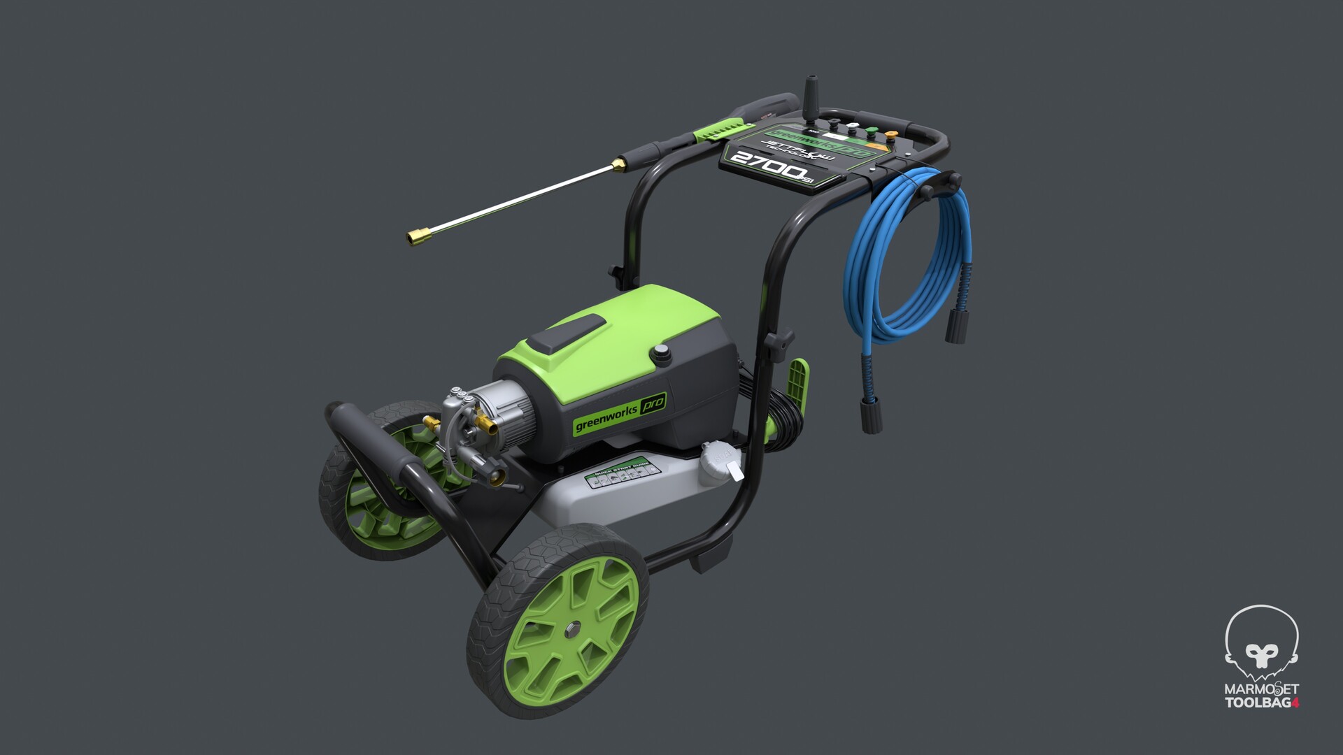 Green work top pressure washer
