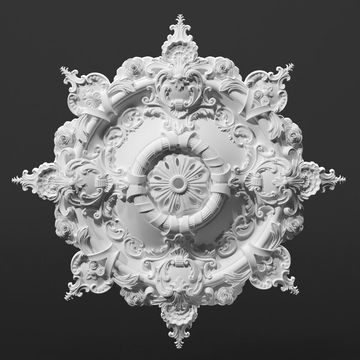ArtStation - Ornament 3D model - Alpha Brush Free 3D model