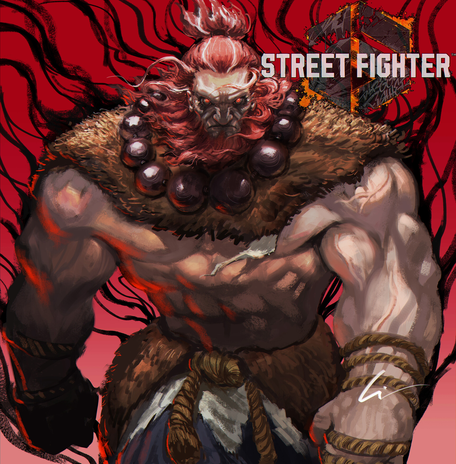 ArtStation - CAPCOM : STREET FIGHTER 6 AKUMA ( FAN ART)