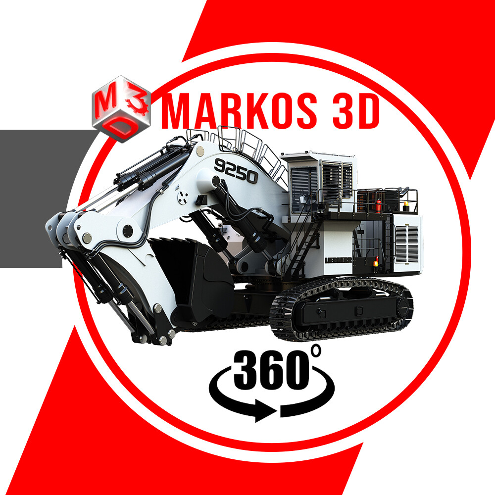 R9250 Hydraulic Mining Excavator 3D model | Markos3d | 360 Degree