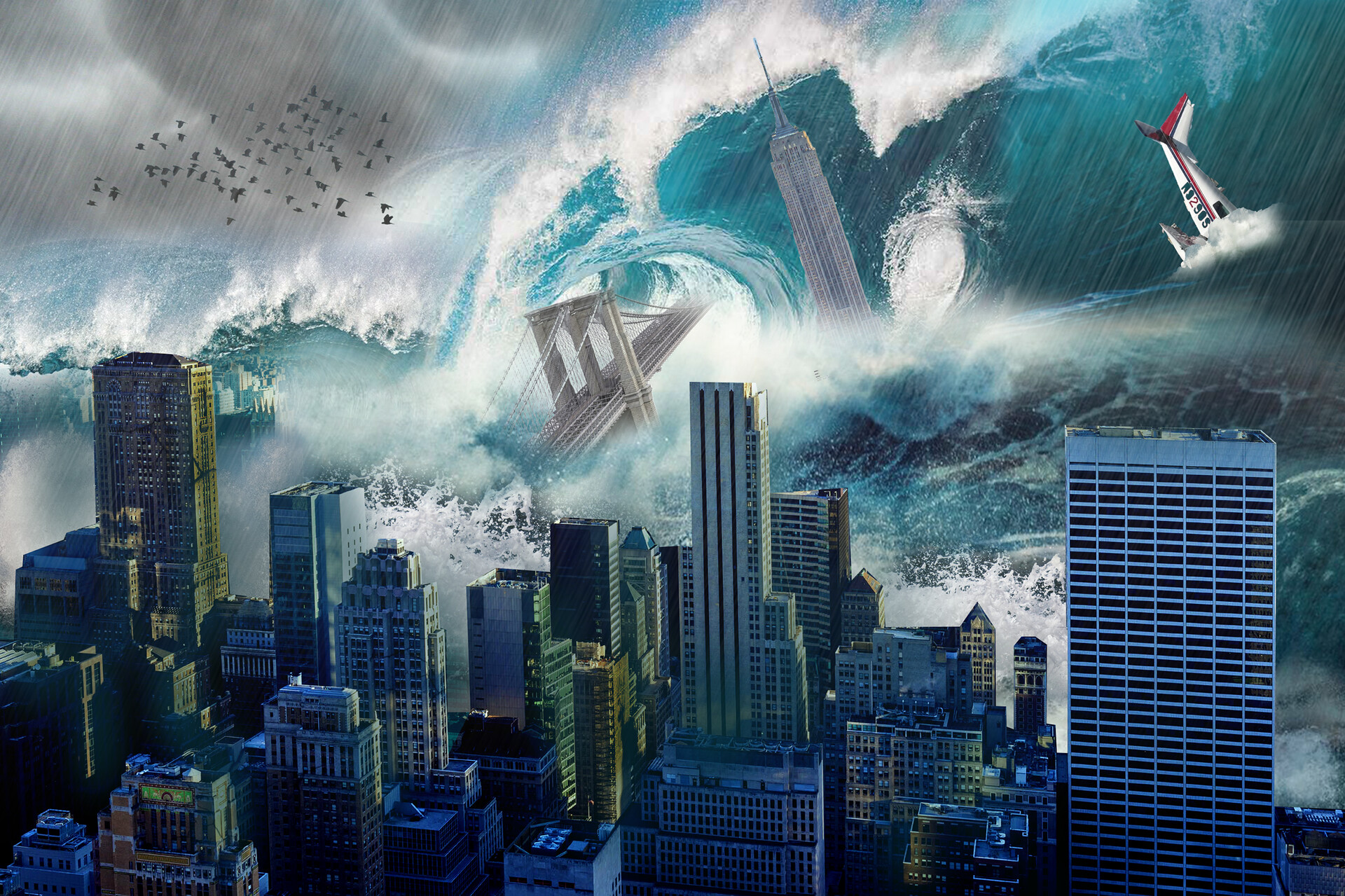 Tsunami hitting seattle