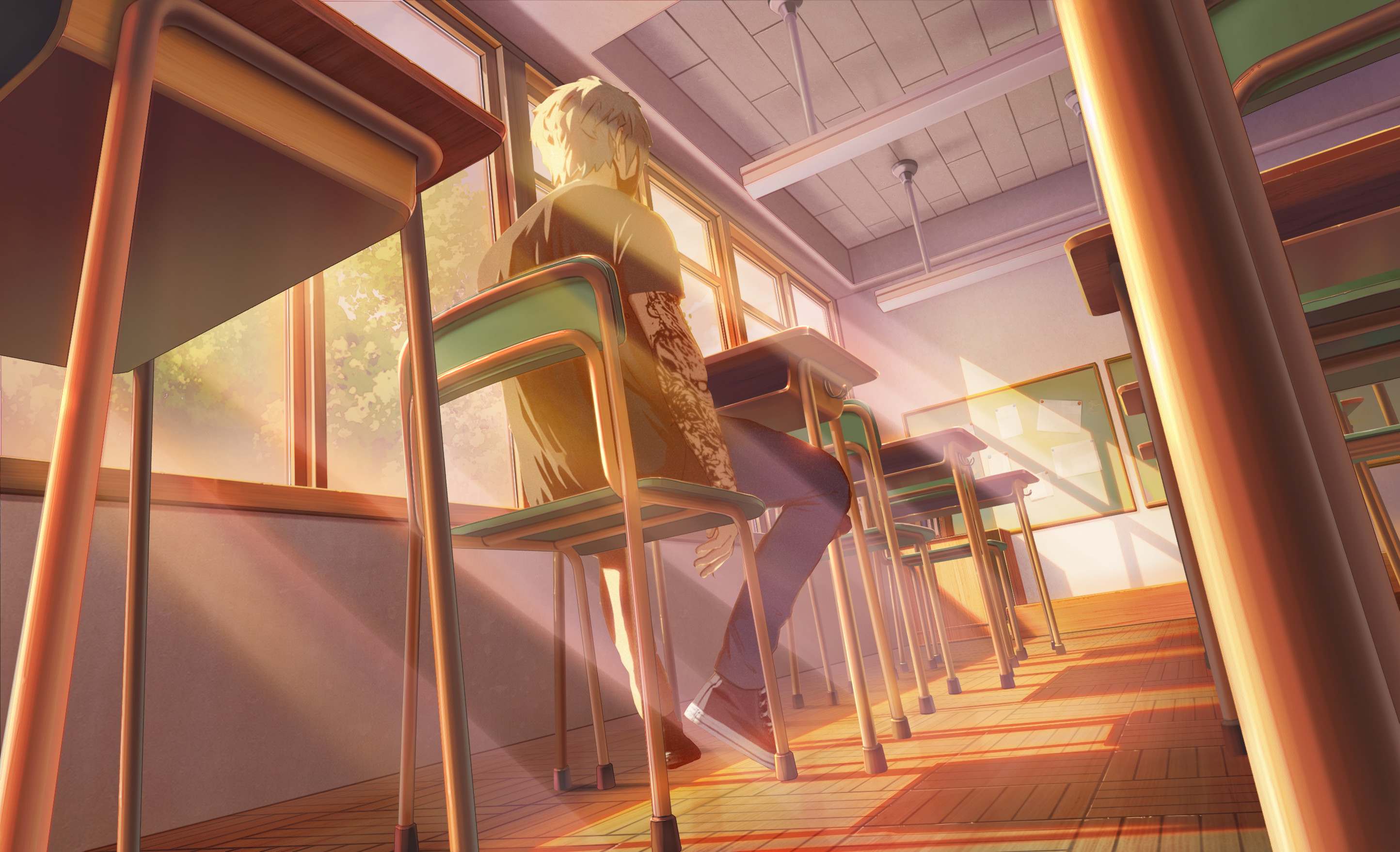 Anime Background - Classroom by FireSnake666 on DeviantArt