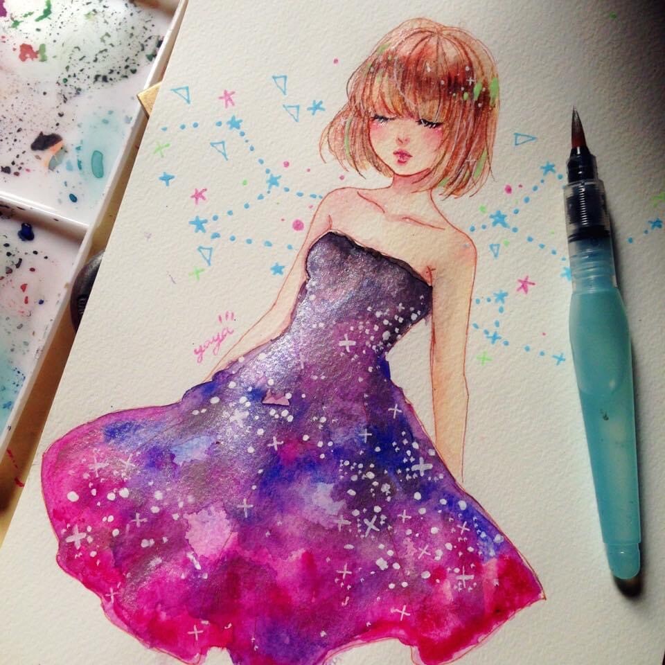Galaxy best sale dress drawing