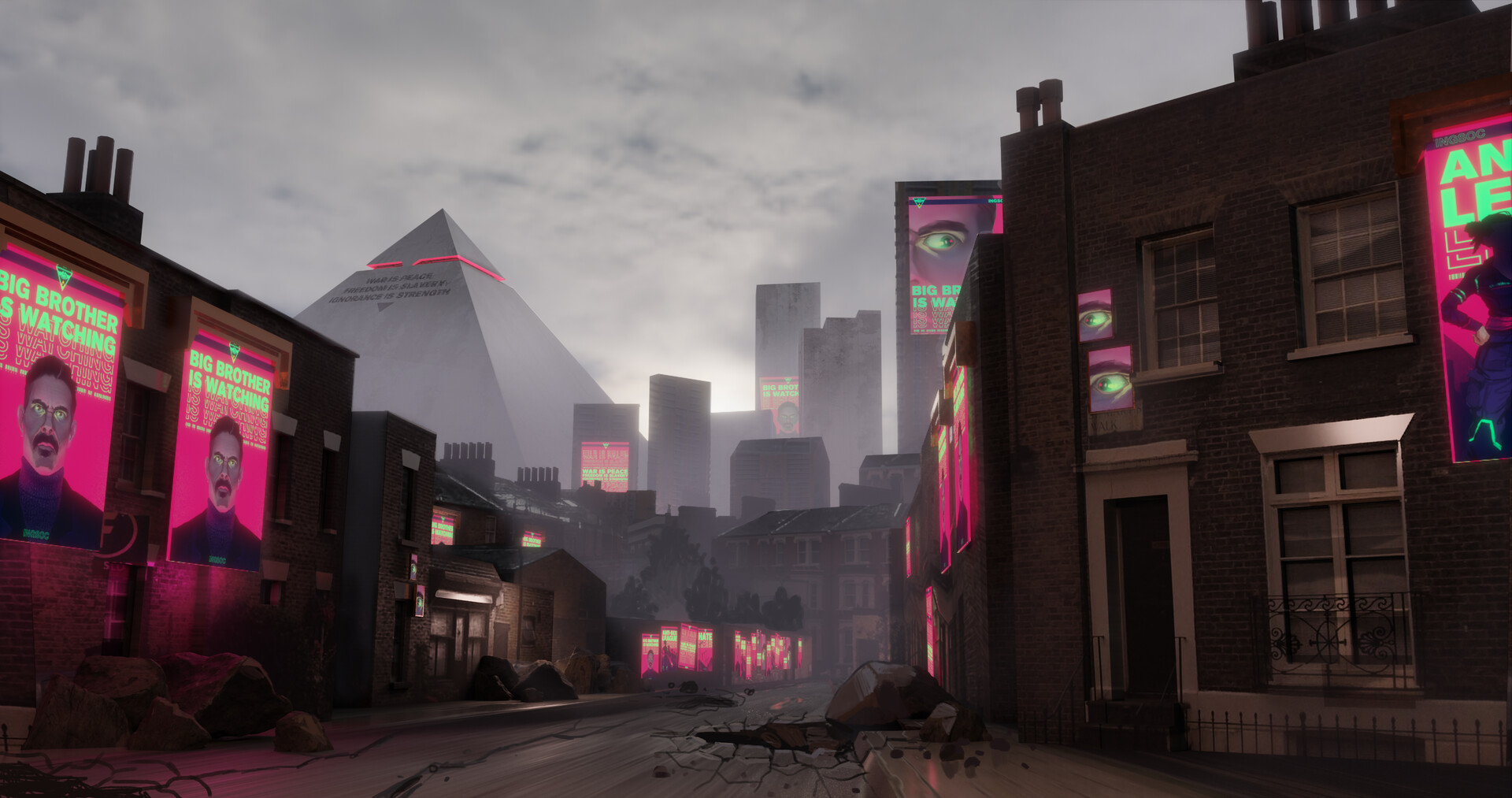 M rton kapoli george orwell s 1984 streets concept art