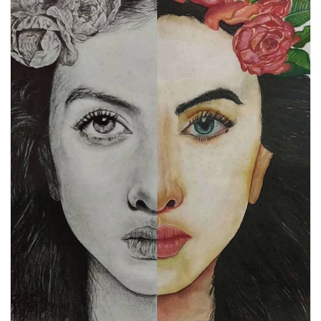 Half and Half Cream Drawing: An Artistic Medium of Blending and Layering