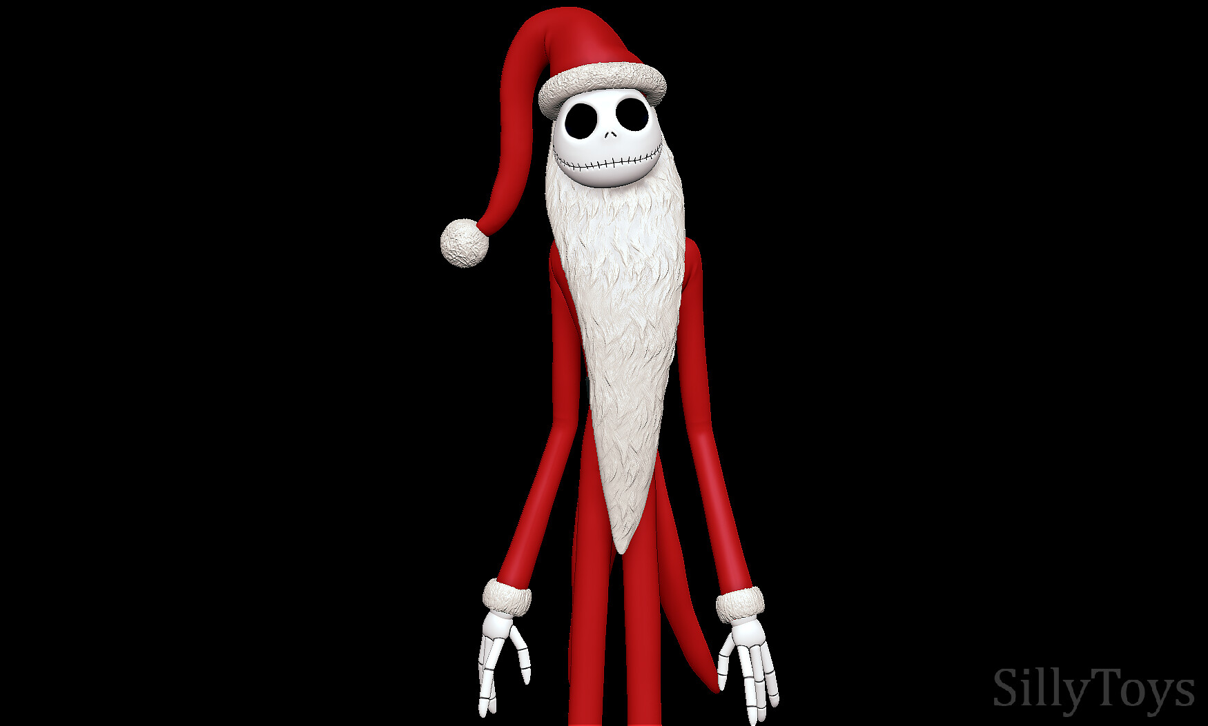 ArtStation Santa jack skellington Nightmare Before Christmas 3D