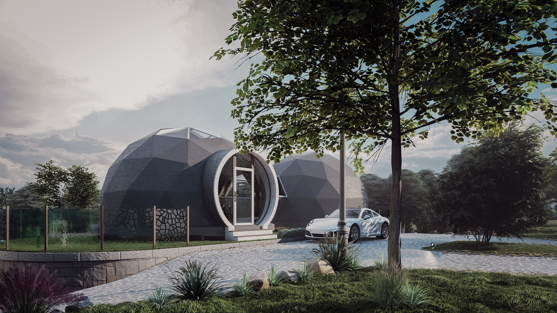 ArtStation Geodesic Dome house project