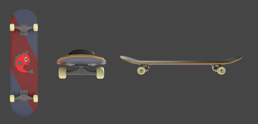 A skateboard.