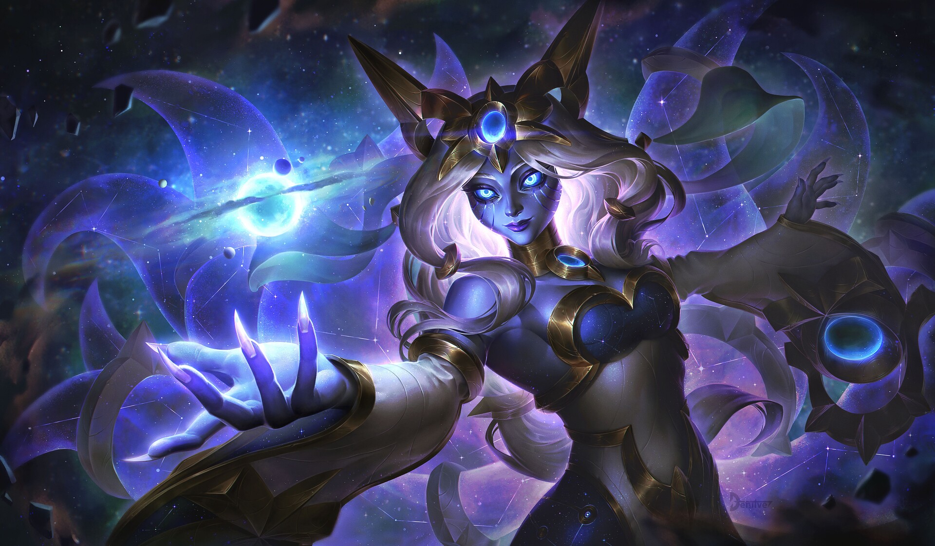 ArtStation Cosmic Ahri splash art