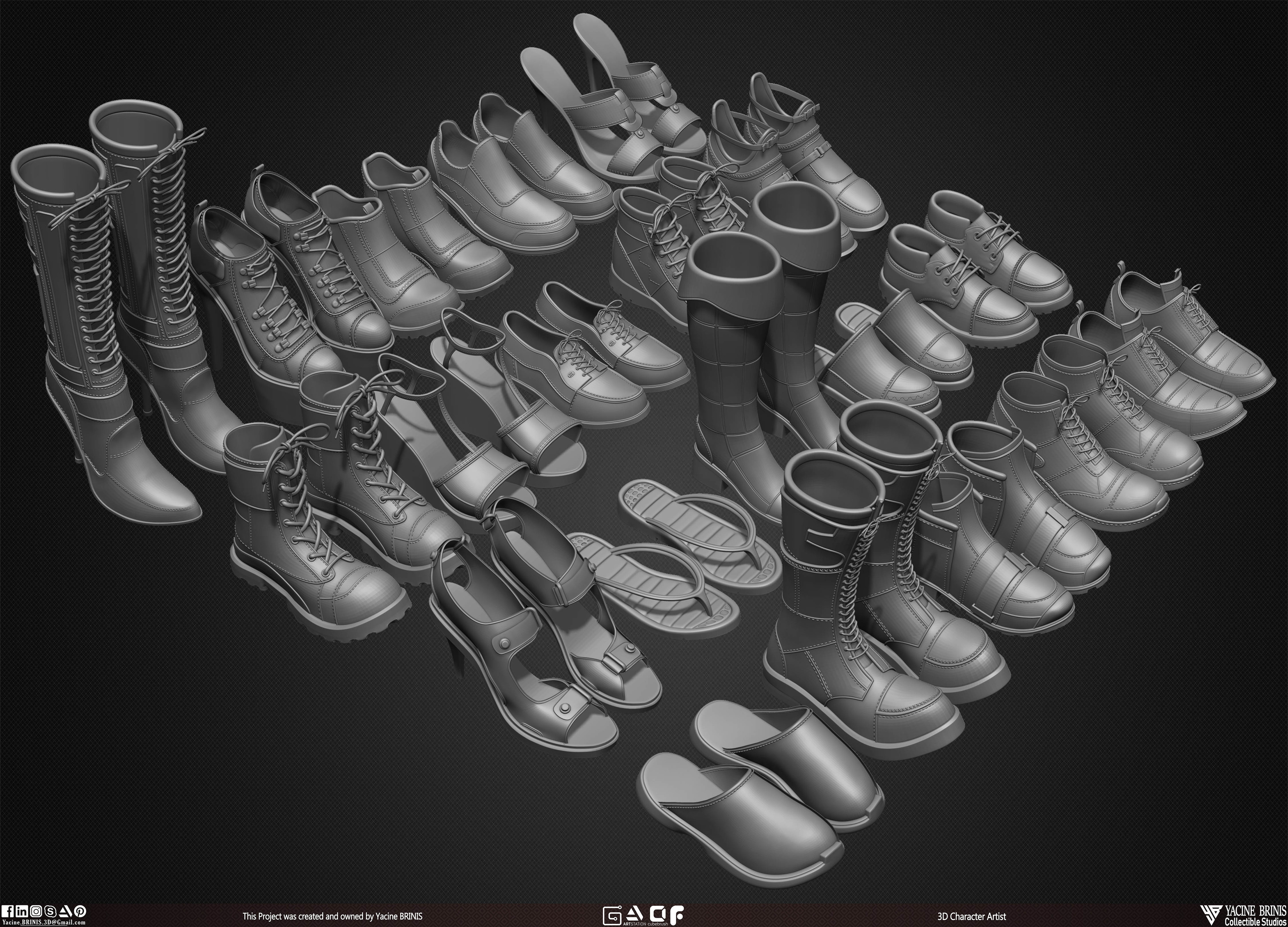 20 Shoes Kitbash Vol 05 sculpted By Yacine BRINIS Set 027