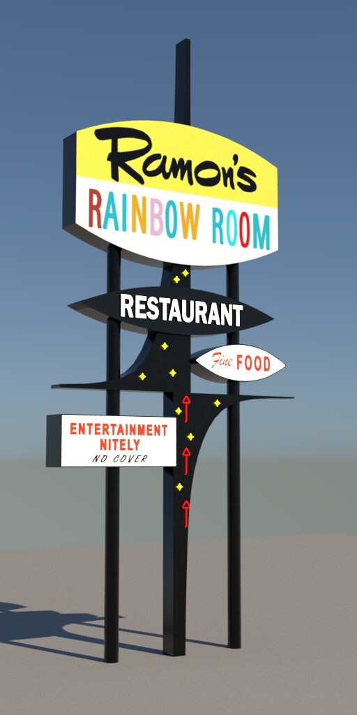 Ramon's Rainbow Room on the top floor of the Glass Bank