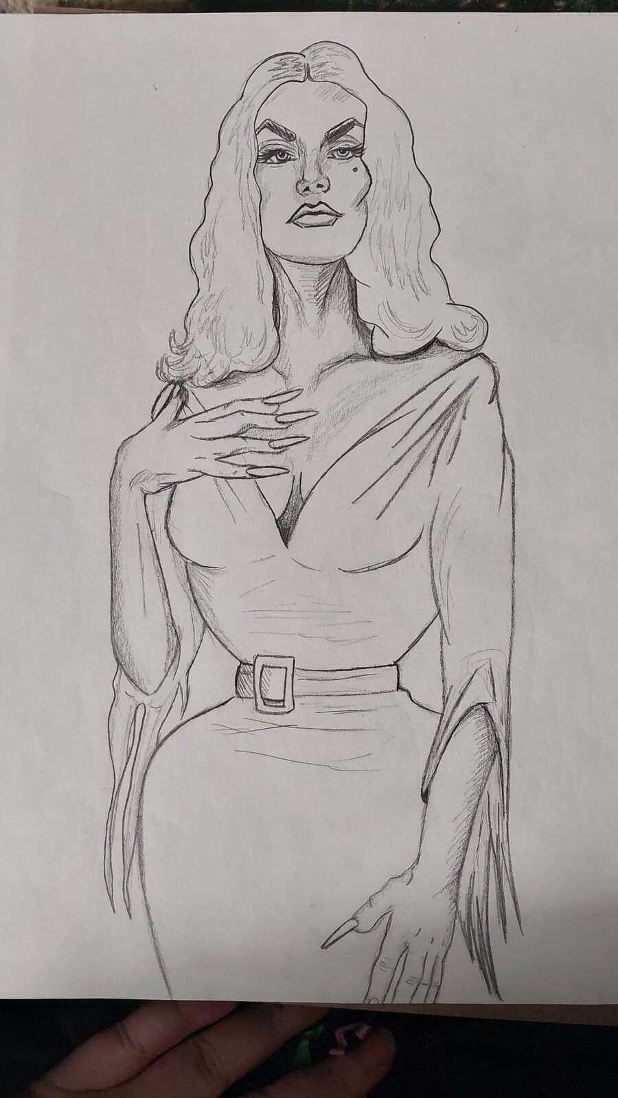 Sketch before painting
