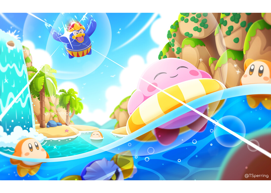 ArtStation - Kirby - Summer Splash