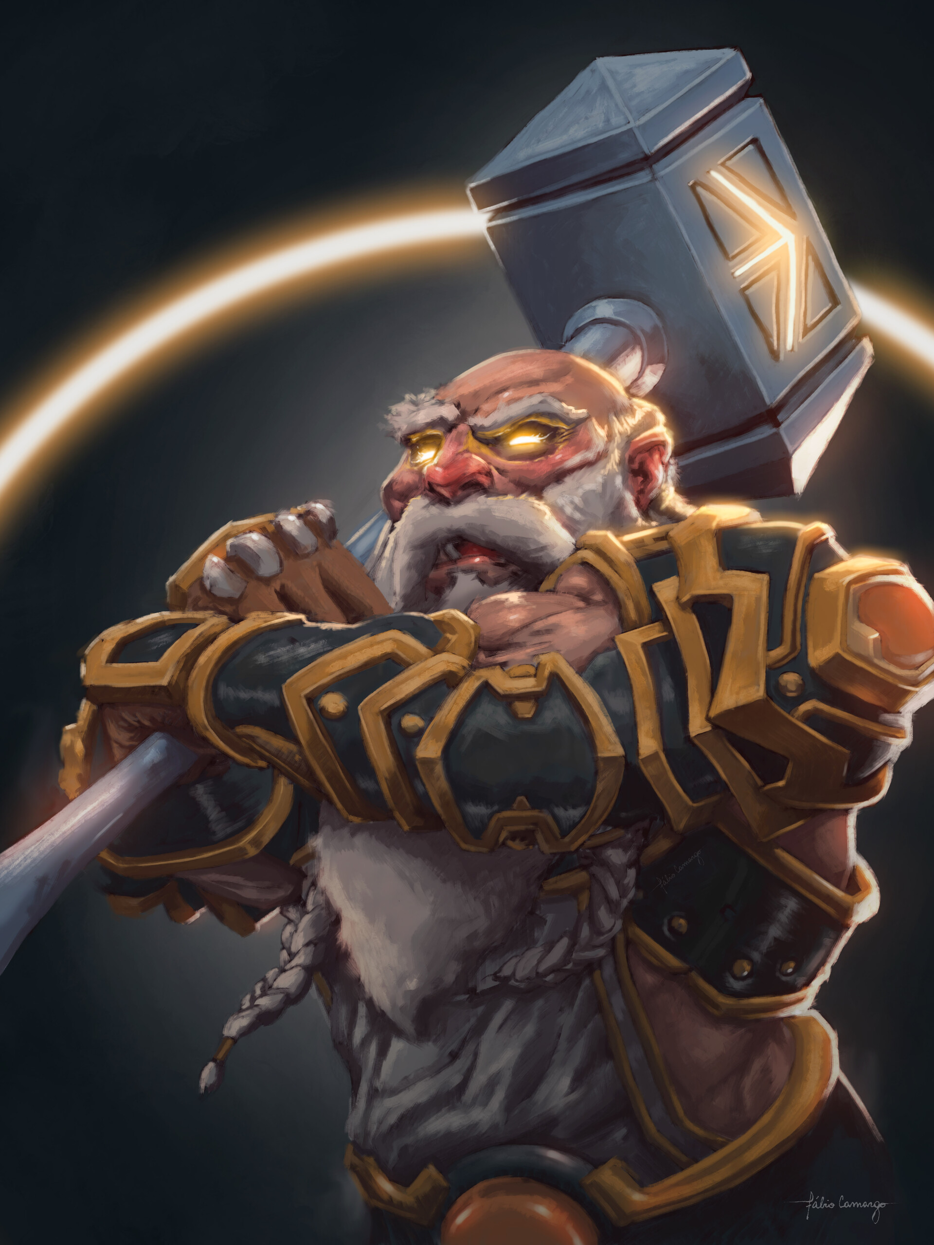 ArtStation Dwarf Paladin Commission