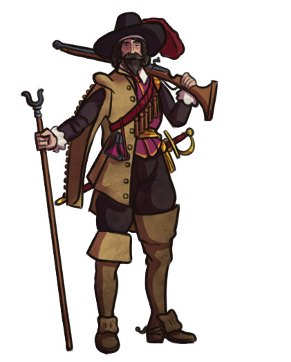 ArtStation - [Low Fantasy] Castiglione Conquistador Musketeer