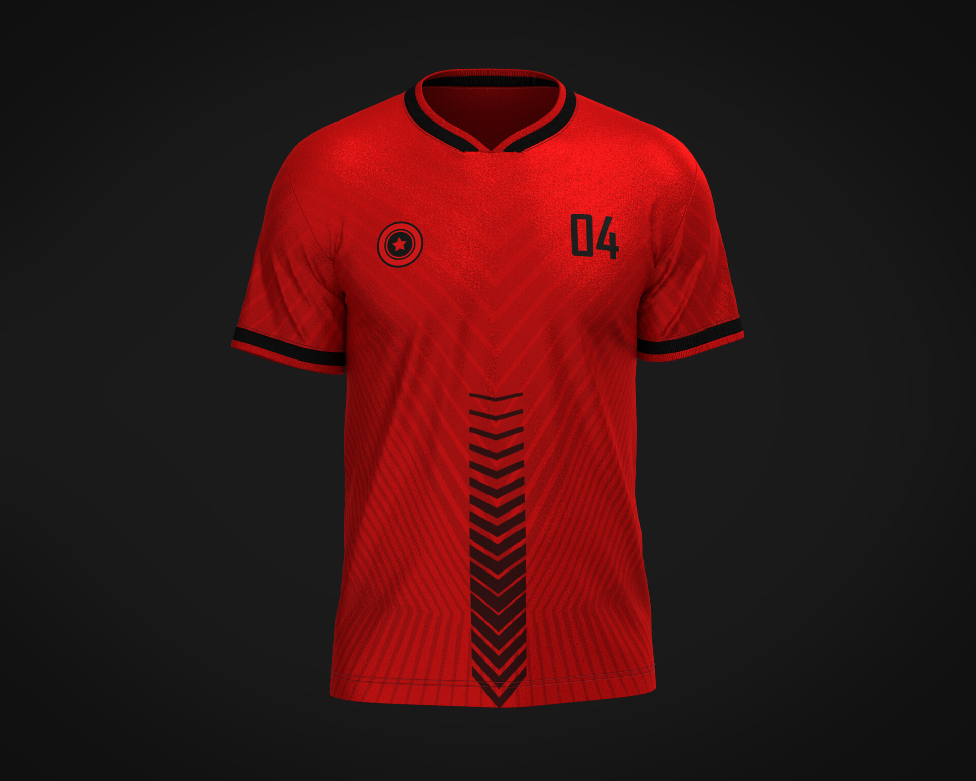 Red sales soccer jersey