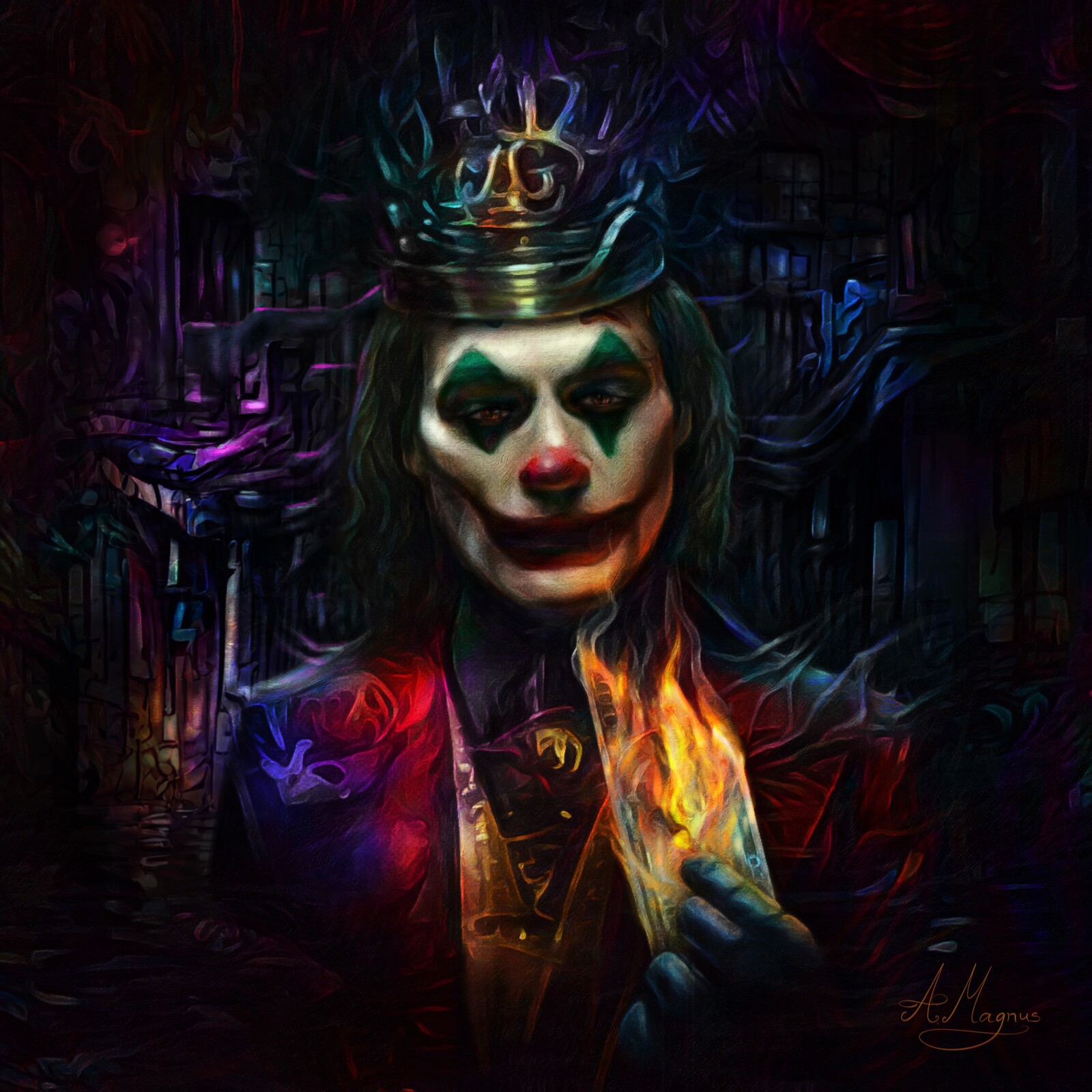 The Joker character from the movie - painting by Aemiliana Magnus