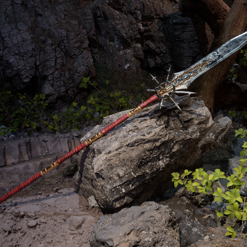Mythic Spear (Megascan Background)