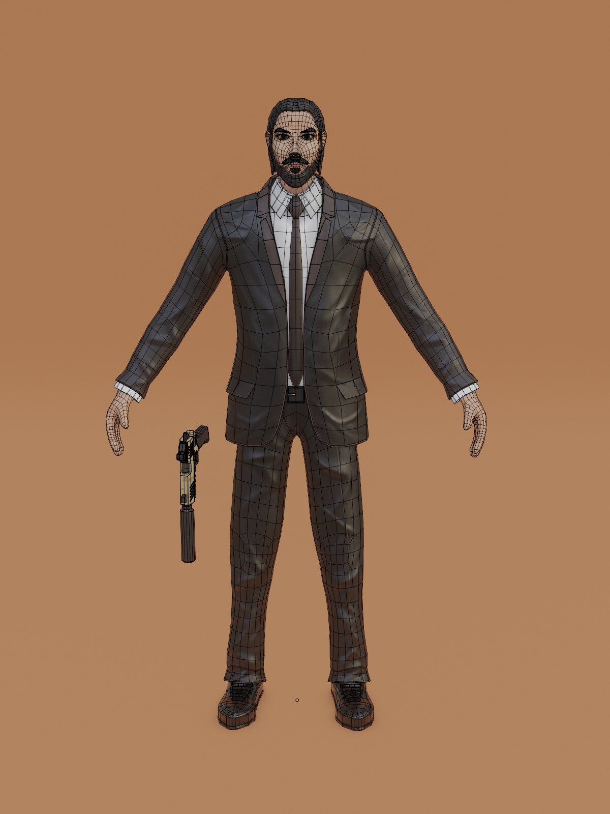 Fortnite john 2025 wick action figure
