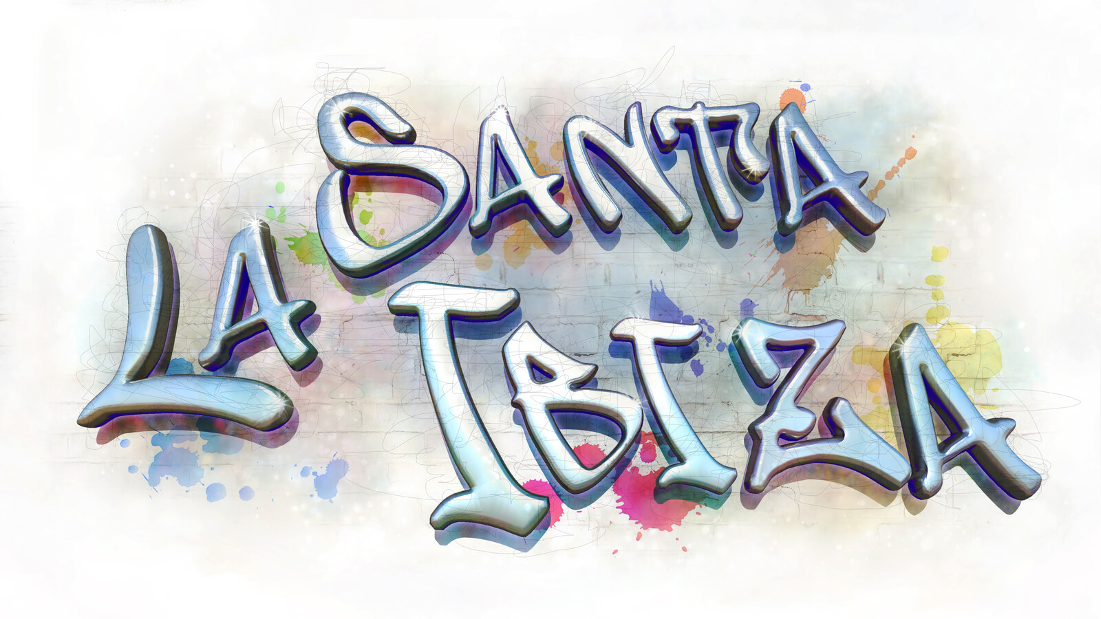Logotipo grafiti "La Santa Ibiza"