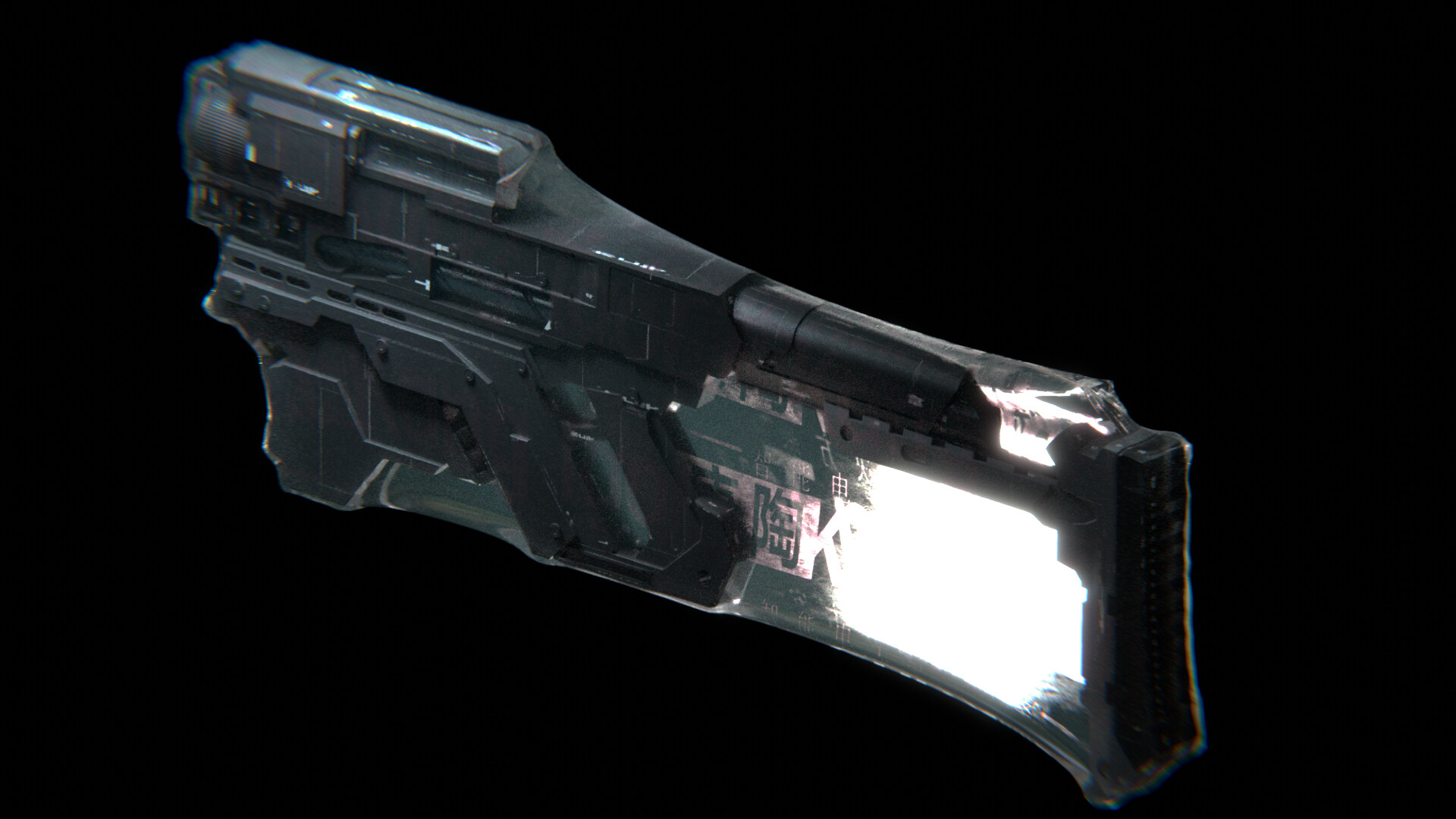 умный пистолет пулемет cyberpunk фото 3
