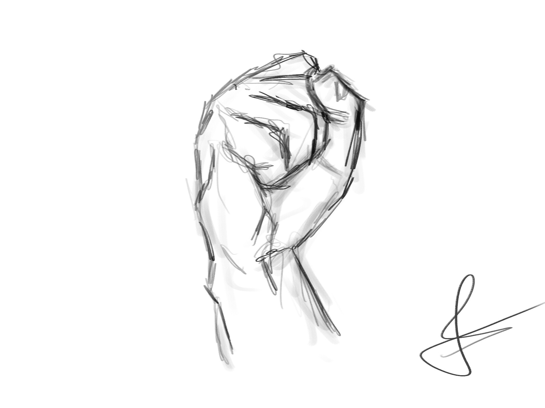 Right Clenched Fist Drawing