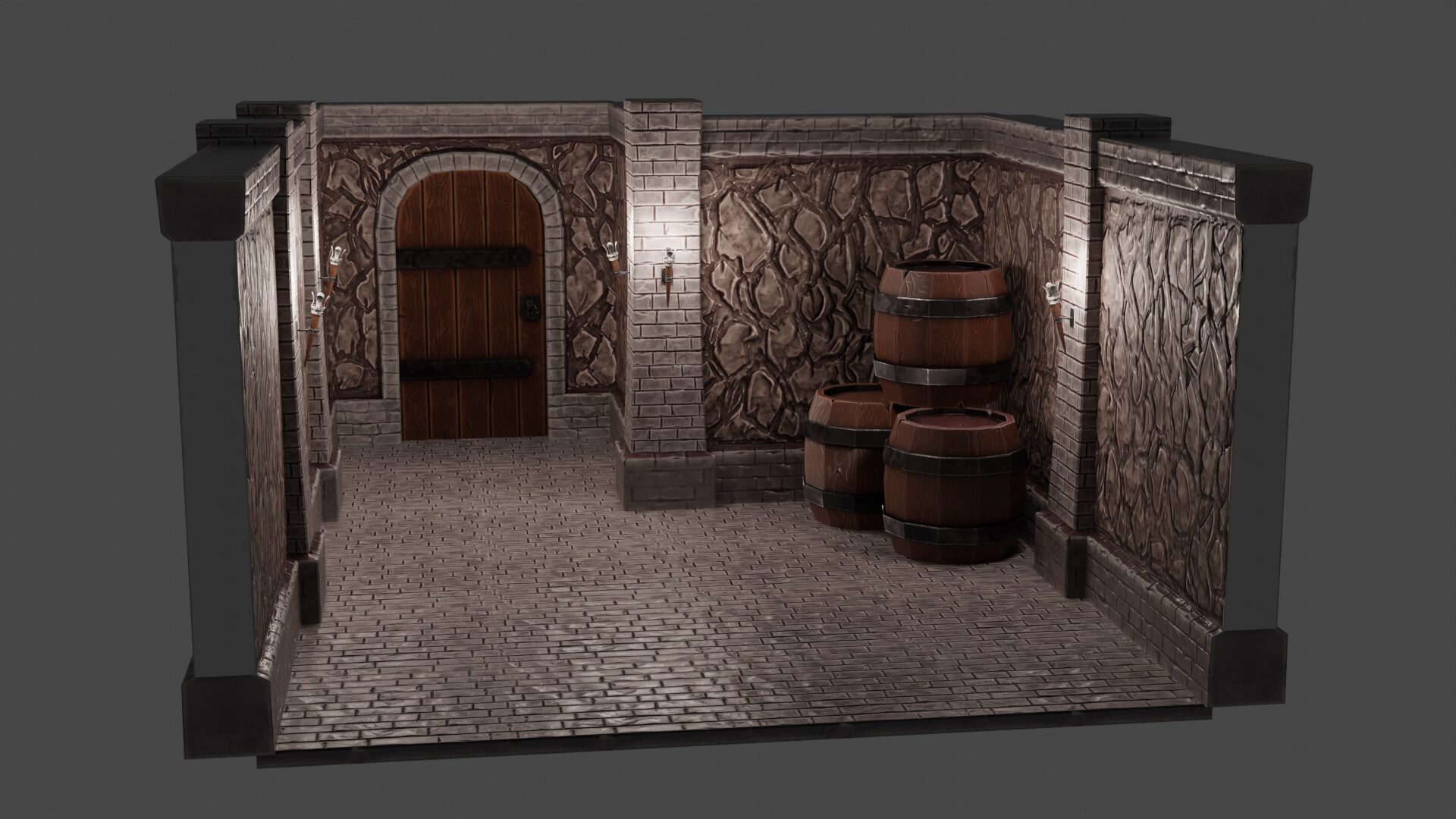 Artstation stylized dungeon room practise