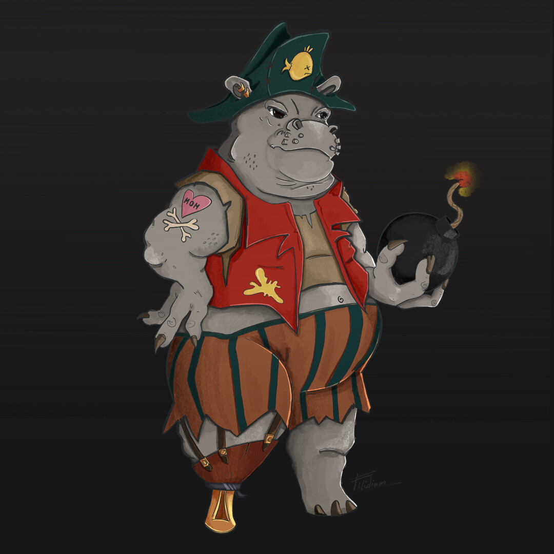 Artstation - Hippo Pirate