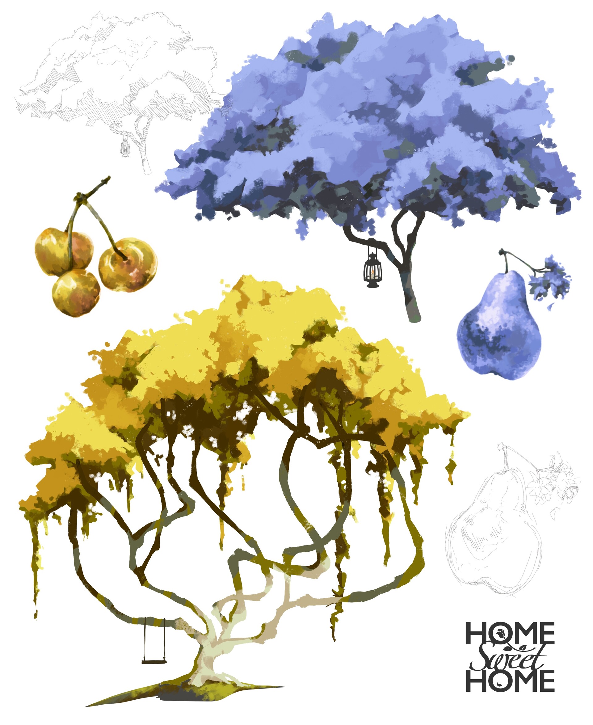 ArtStation Home Sweet Home Trees n Fruit