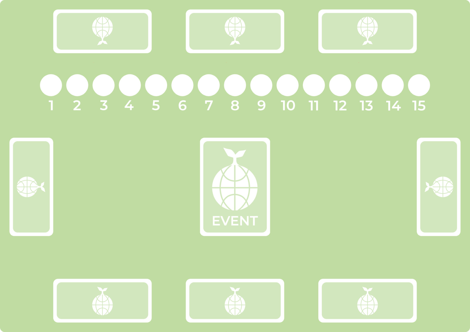 Card game gameboard
