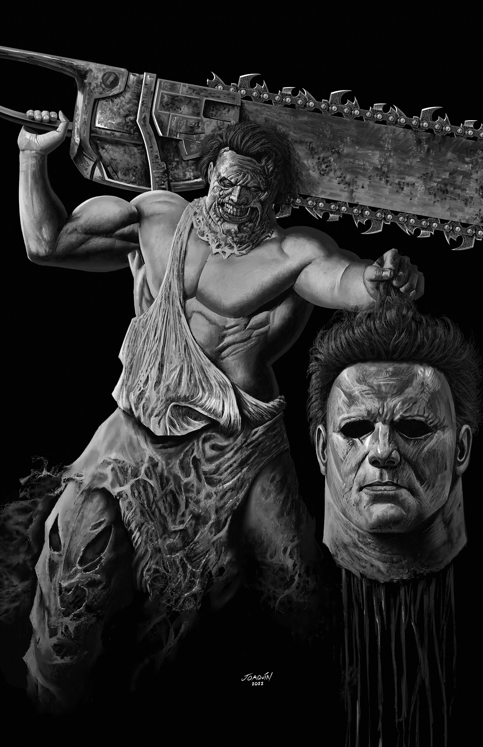 ArtStation Leatherface vs Michael Myers
