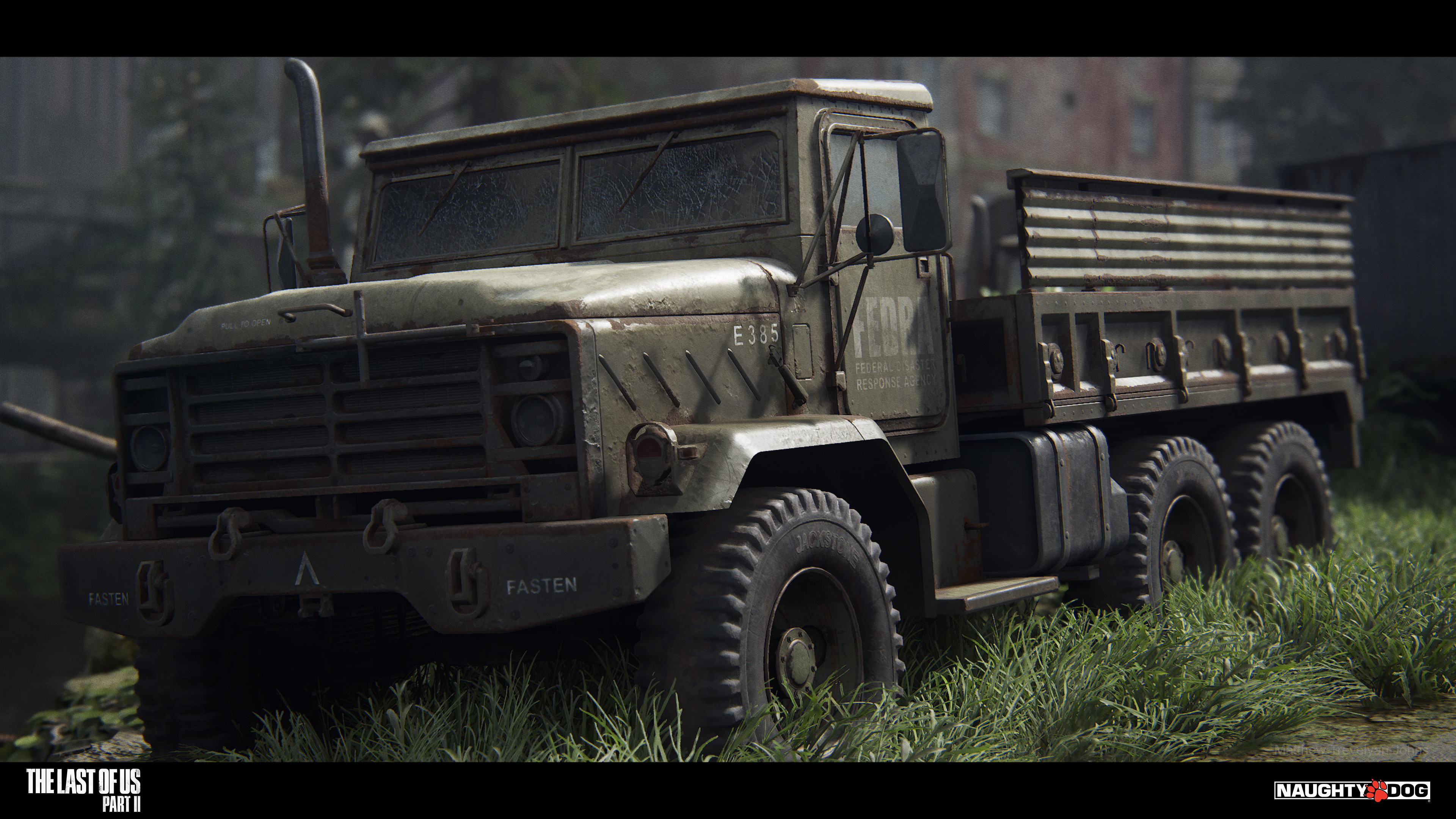 For the military truck design I borrowed heavily from existing vehicles, mixing elements to keep it recognisable but make it our own. These were huge vehicles in game and needed to be climbable as well as fully modular to create lots of variation. 