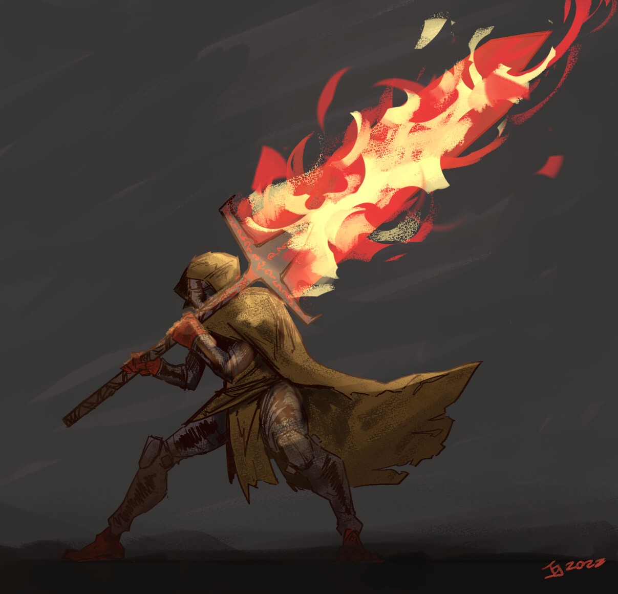 ArtStation - Flaming Great Sword