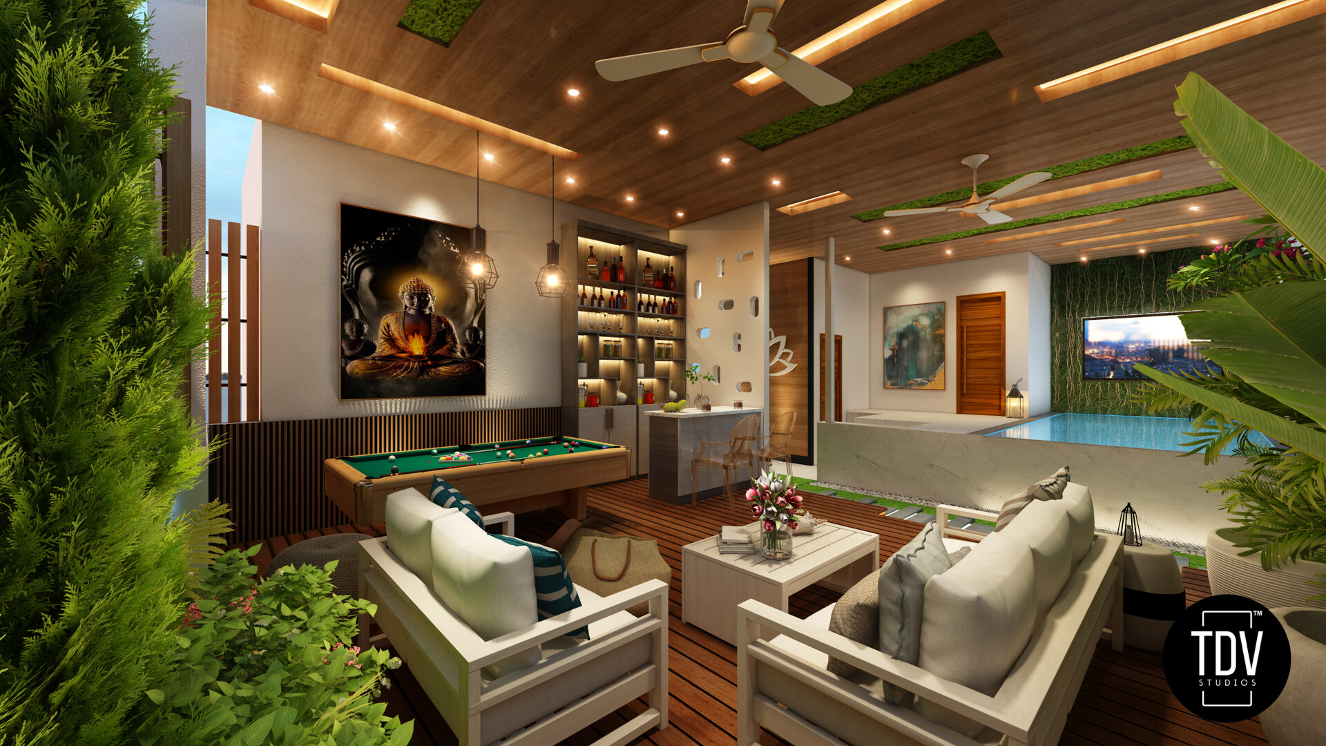 ArtStation 3D Terrace View