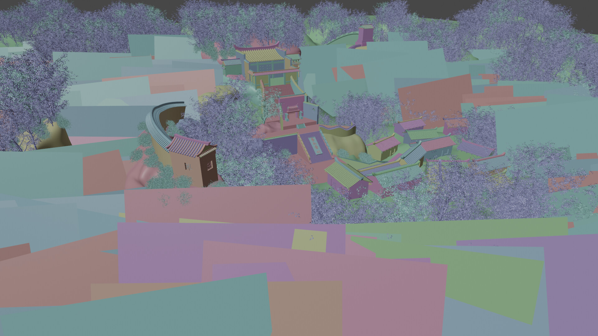ArtStation - Fog Hill of Five Elements 3D recreation