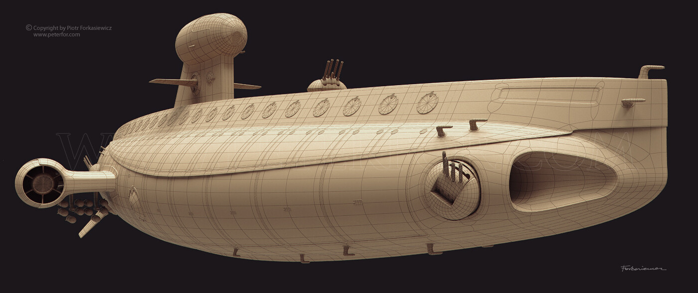 Solidarnosk Social Section Submarine Design - 3d model