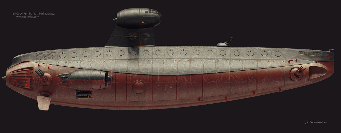 Solidarnosk Social Section Submarine Design - 3d model